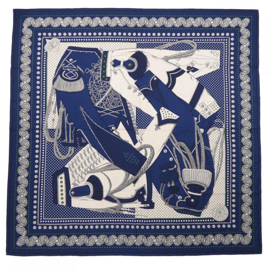 エルメス HERMES ZOUAVES ET DRAGONS BANDANA H244048S カレジェアン
