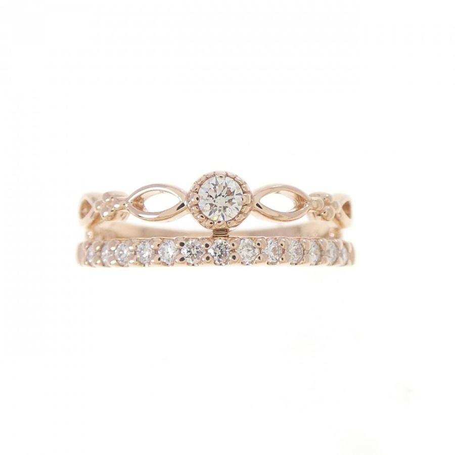K10PG ダイヤモンド リング 0.13CT : KOMEHYO ONLINESTORE Yahoo!店