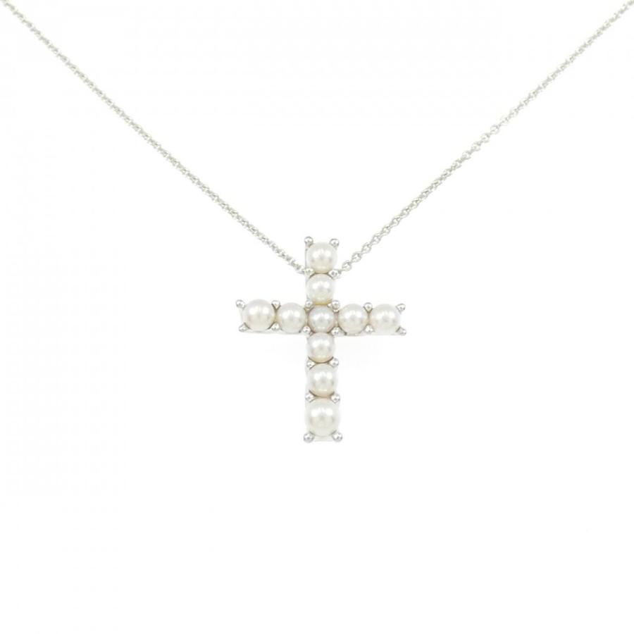 【美品】MIKIMOTO アコヤパール クロス ネックレス シルバー ミキモト アコヤパール クロス ネックレス : KOMEHYO ONLINESTORE