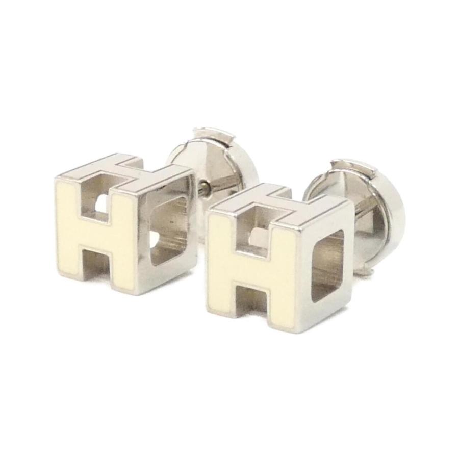 極美品✨　エルメス　ピアス　カージュドアッシュ　ホワイト　056 エルメス カージュ ド アッシュ 604505FP ピアス : KOMEHYO