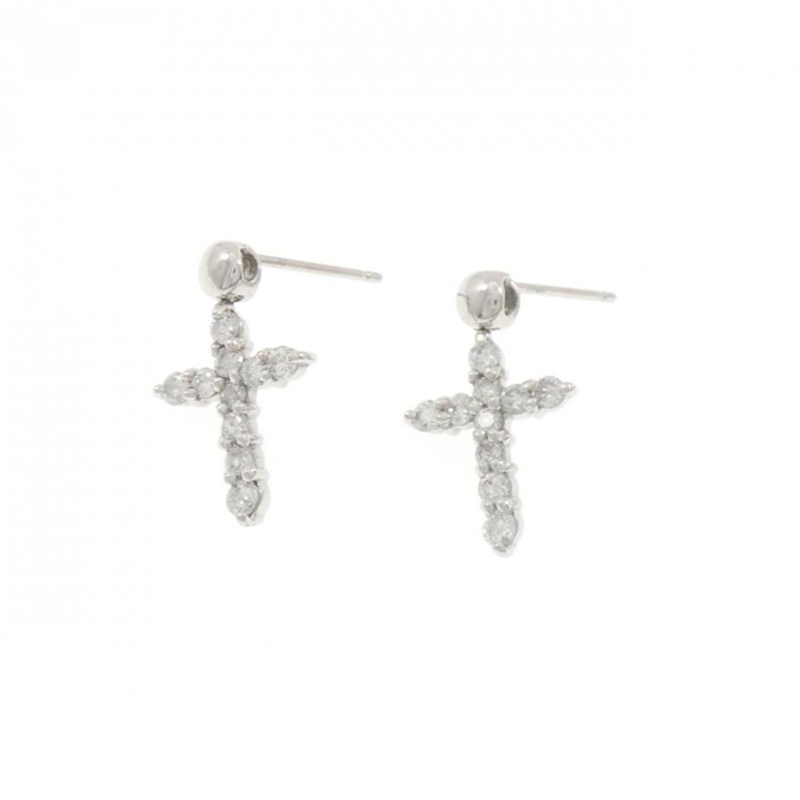 PT900 クロス ダイヤモンド ピアス 0.50CT : KOMEHYO ONLINESTORE