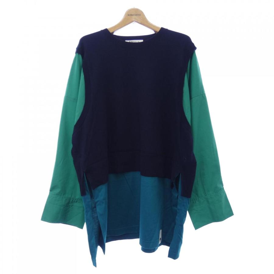 ENFOLDエンフォルドASYMMETRY SLEEVE PULLOVEトップス ENFOLDエンフォルドASYMMETRY SLEEVE PULLOVEトップス