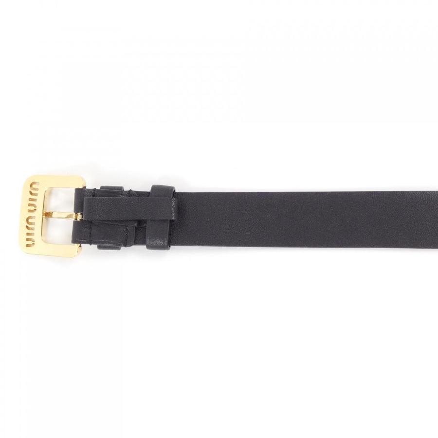 ミュウミュウ MIU MIU BELT Miu Miu レザーベルト | ブラック