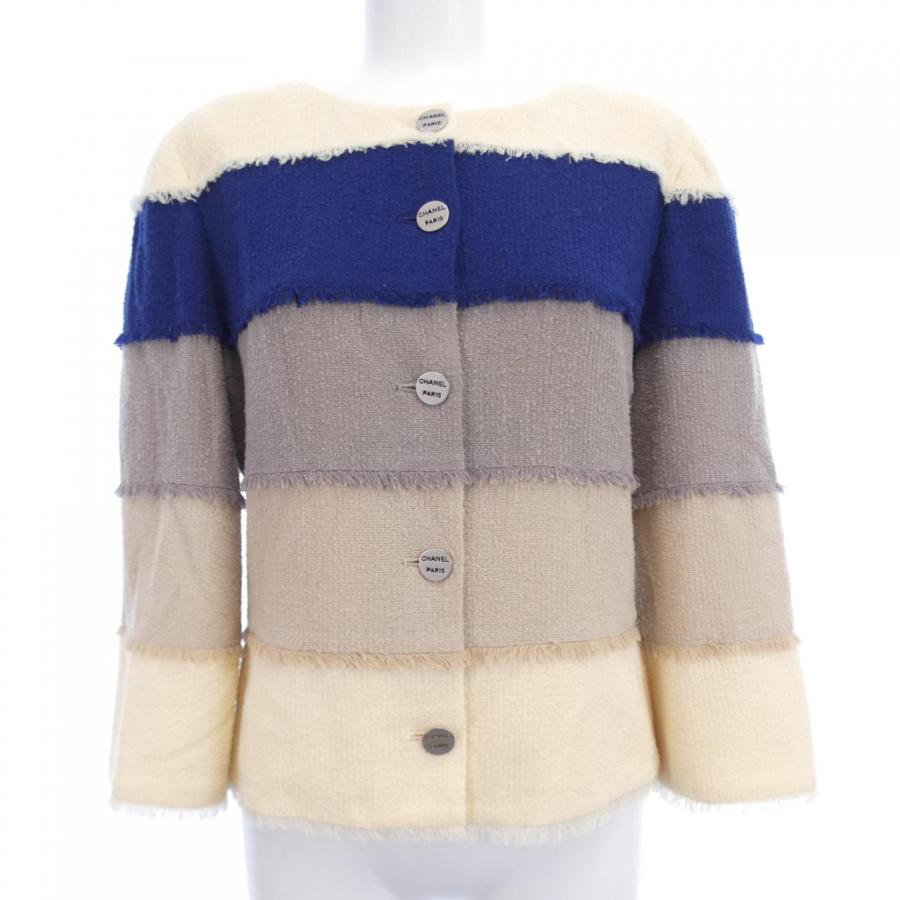 【美品】CHANEL ヴィンテージ ノーカラージャケット 38 美品】CHANEL ヴィンテージ ノーカラージャケット 38