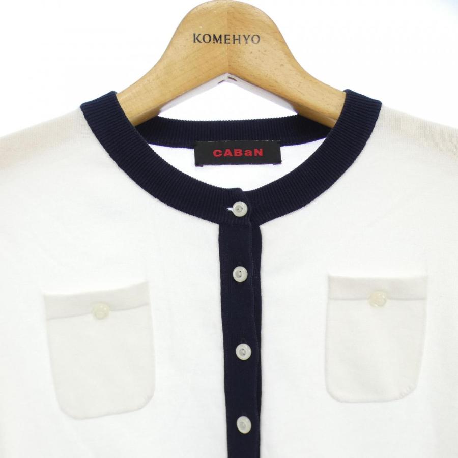 キャバン caban カーディガン CABaN コットンカシミヤ ポケットクルーネックカーディガン