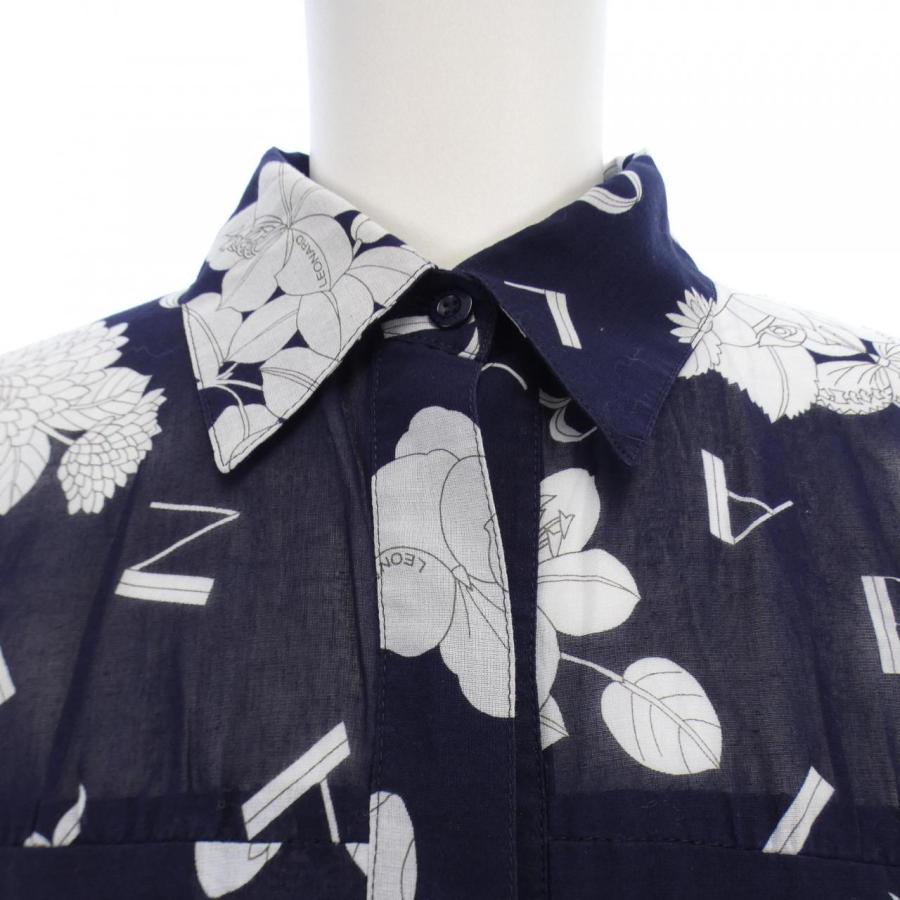 【LEONARD SPORTS】 ネイビー 半袖襟付きシャツ LEONARD SPORTS】 ネイビー 半袖襟付きシャツ