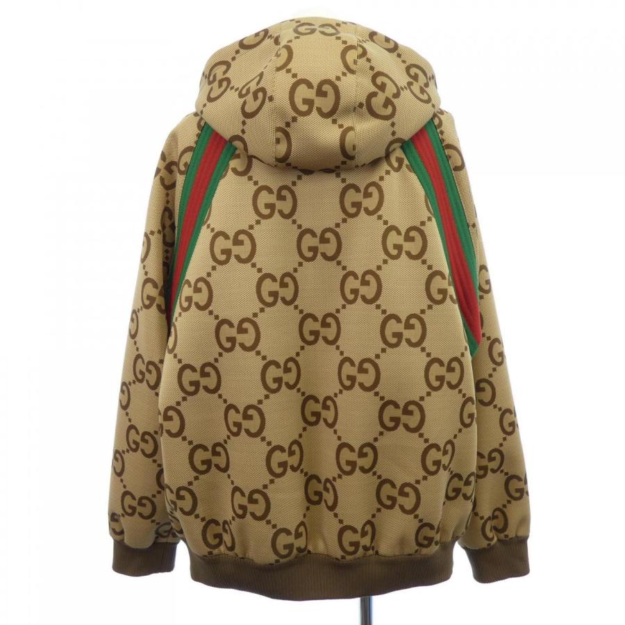 グッチ ジャケット ジャンボGG 713974 XJETI ベージュ サイズXL グッチ GUCCI ウェブ ストライプ付き ジャンボ GG ジップ