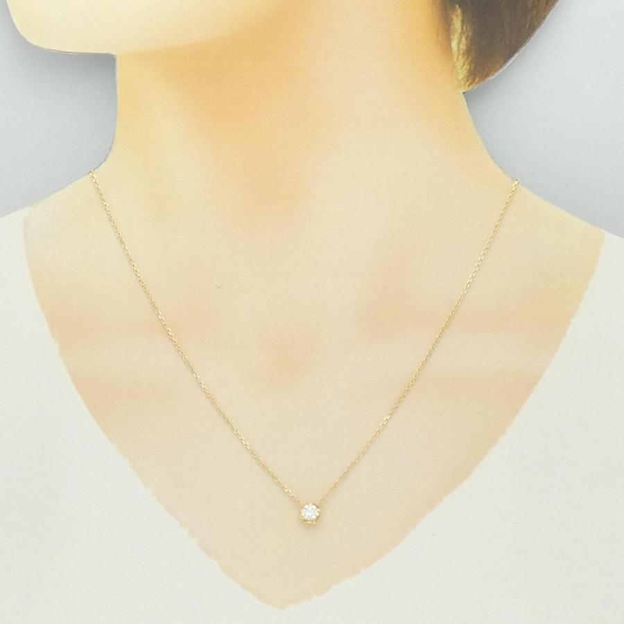 K18YG ダイヤモンド ネックレス 0.31CT F SI1 3EXT