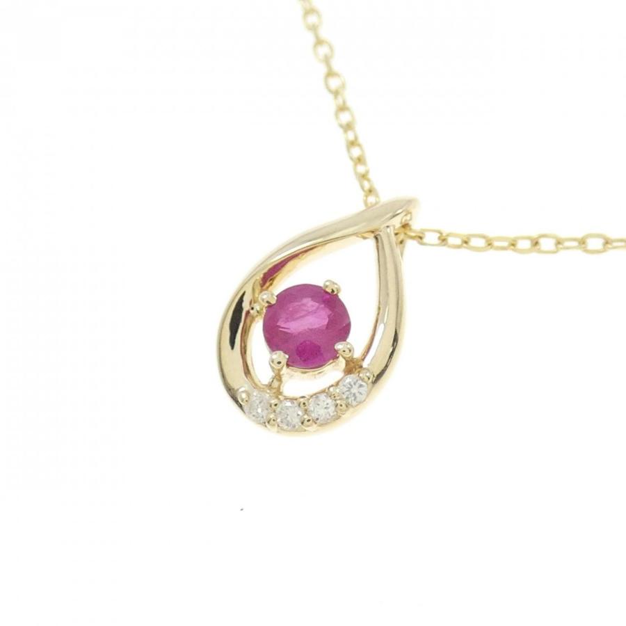 K10YG ルビー ネックレス : KOMEHYO ONLINESTORE Yahoo!店 - 通販
