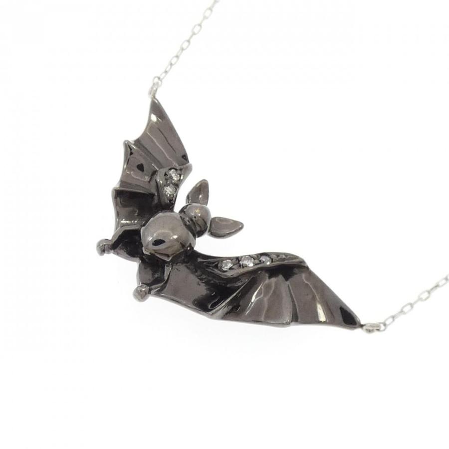 K18BG/K18WG コウモリ ダイヤモンド ネックレス 0.03CT : KOMEHYO 