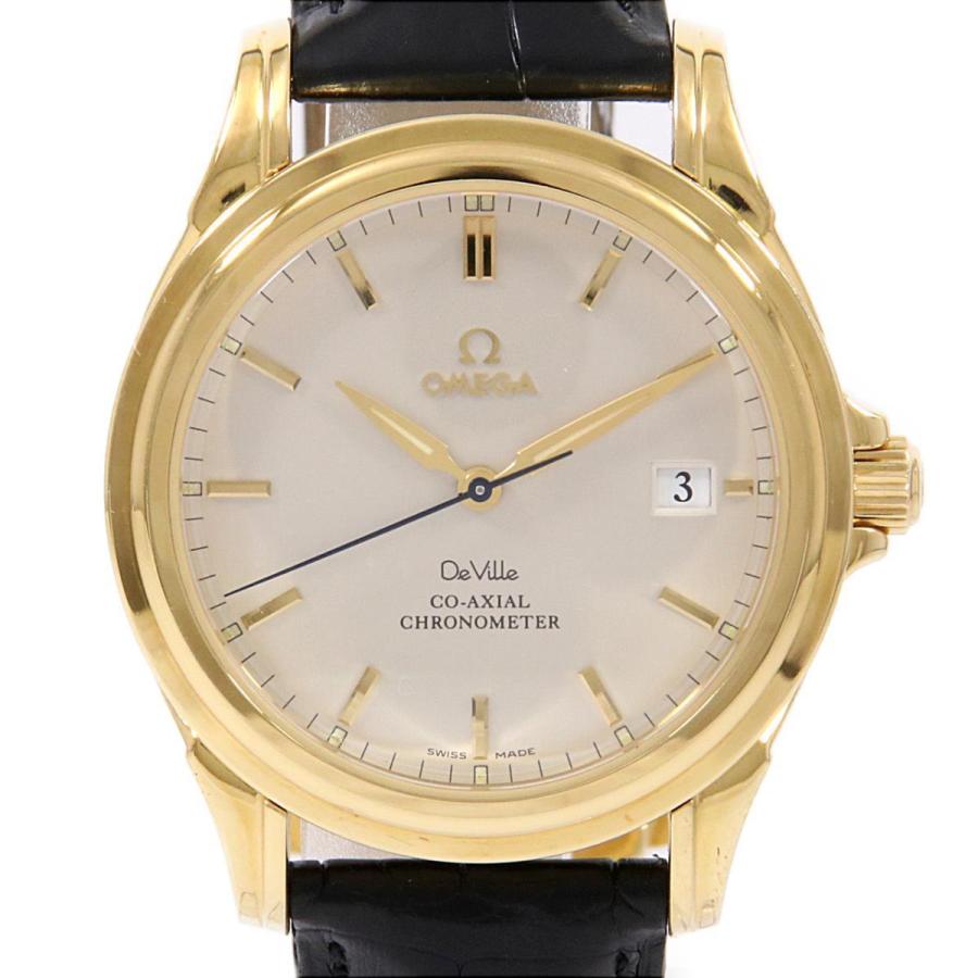 独特の上品 オメガ　４６３１．３１．３１　デ・ヴィル　コーアクシャル　ＹＧ　自動巻 腕時計