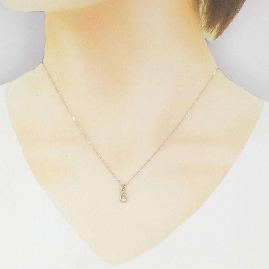 K18PG ダイヤモンド ネックレス 0.05CT : KOMEHYO ONLINESTORE Yahoo