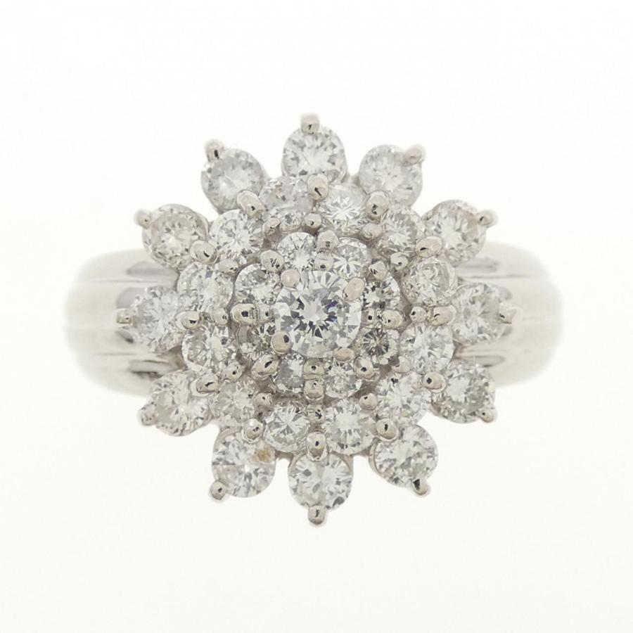 Pt900　天然ダイヤモンド1.00ctフラワーリング PT900 フラワー ダイヤモンド リング 1.00CT : KOMEHYO ONLINESTORE