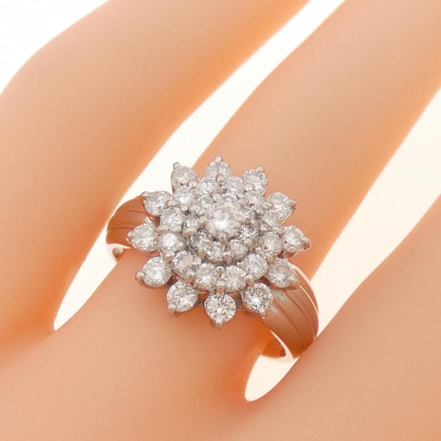 Pt900　天然ダイヤモンド1.00ctフラワーリング PT900 フラワー ダイヤモンド リング 1.00CT : KOMEHYO ONLINESTORE