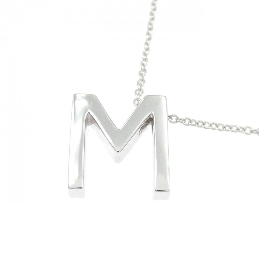 K18WG イニシャルM ダイヤモンド ネックレス 0.21CT : KOMEHYO 