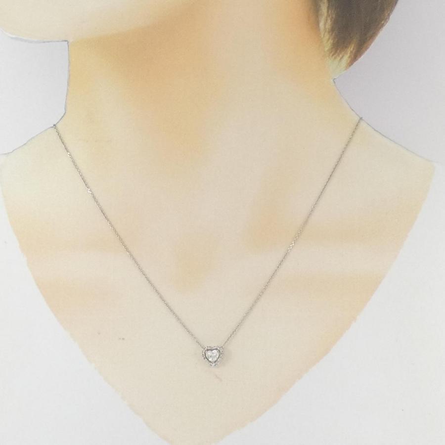 PT900/PT850 ハート ダイヤモンド ネックレス 0.40CT : KOMEHYO 