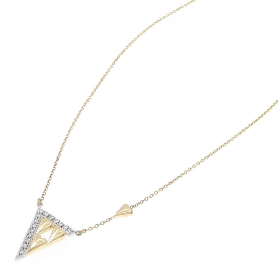 K18YG/PT ハート ダイヤモンド ネックレス 0.16CT : KOMEHYO