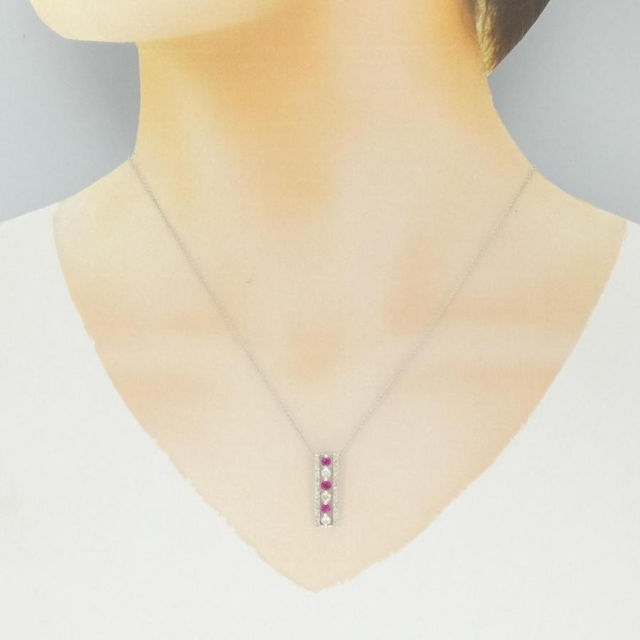 K18WG ルビー ネックレス K18WG ルビー ネックレス 0.52CT : KOMEHYO ONLINESTORE Yahoo!店