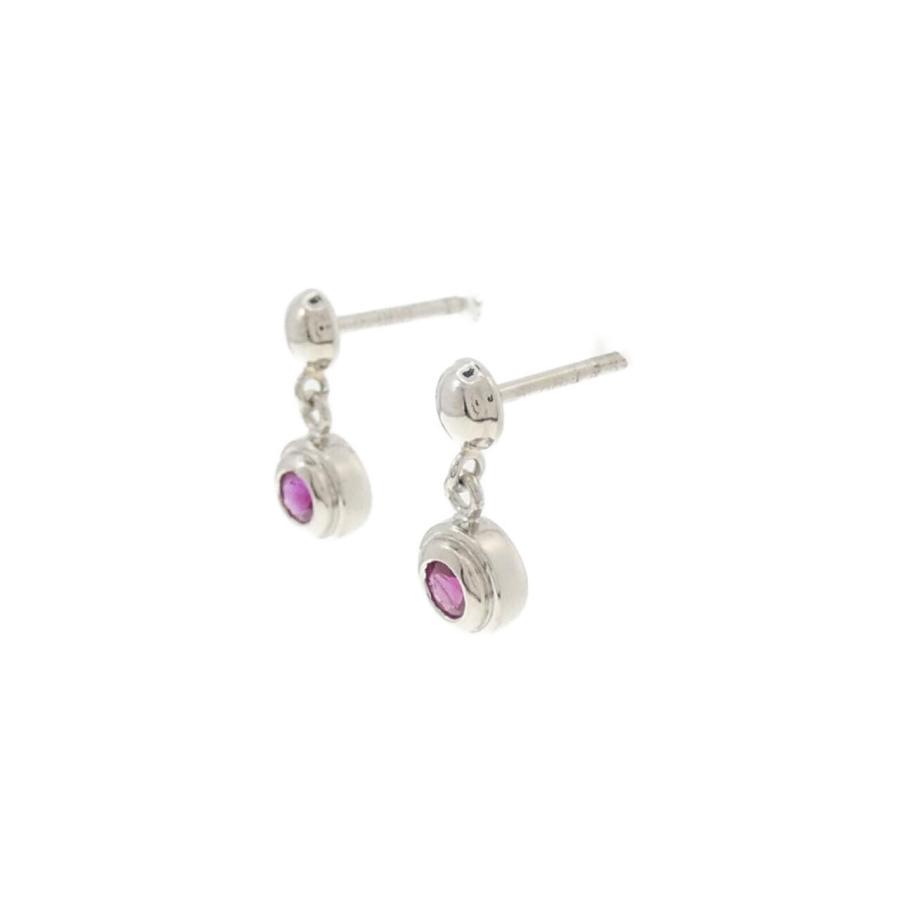 PT900 ルビー ピアス 0.32CT 2.5ミリ ビルマ産ルビー スタッドピアス 