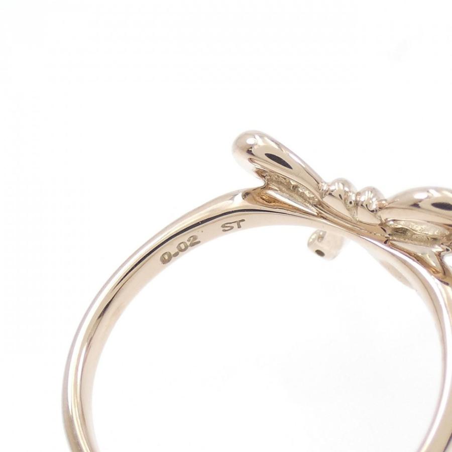 サマンサティアラ リボン ダイヤモンド ピンキーリング 0.02CT