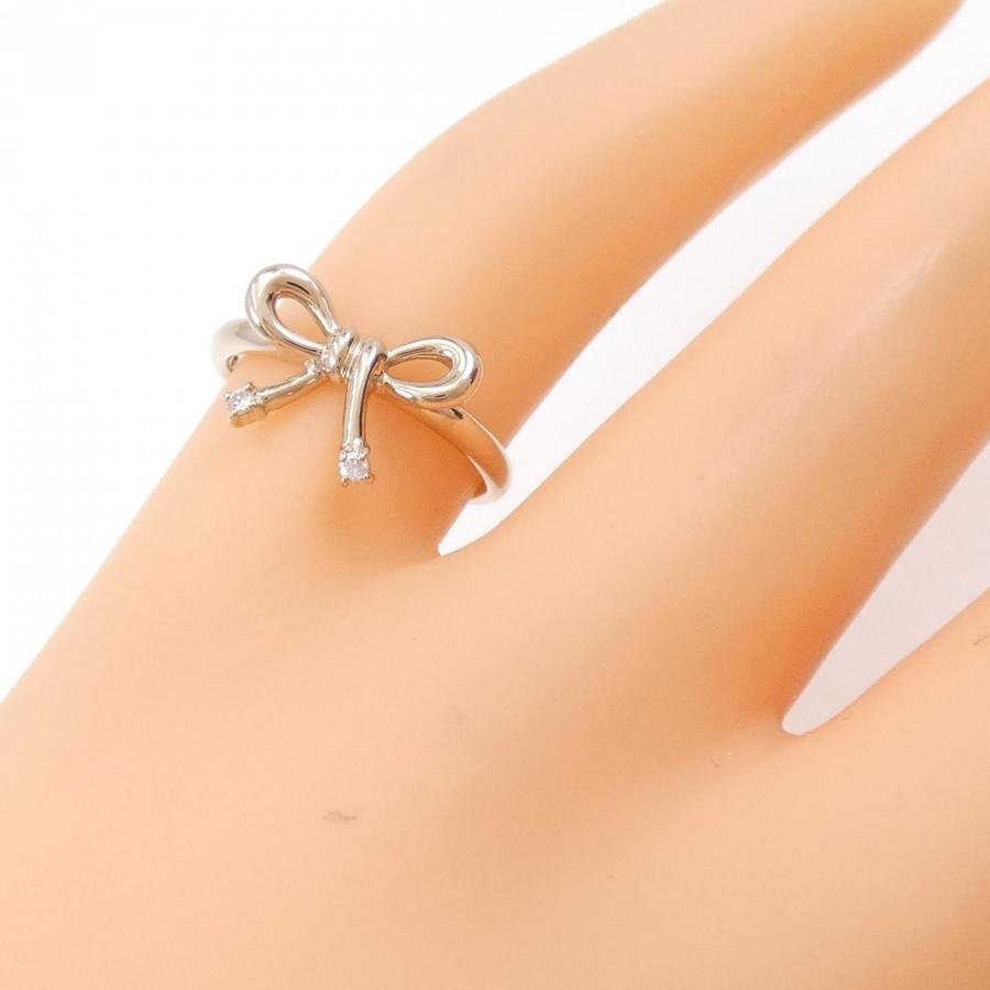 サマンサティアラ リボン ダイヤモンド ピンキーリング 0.02CT