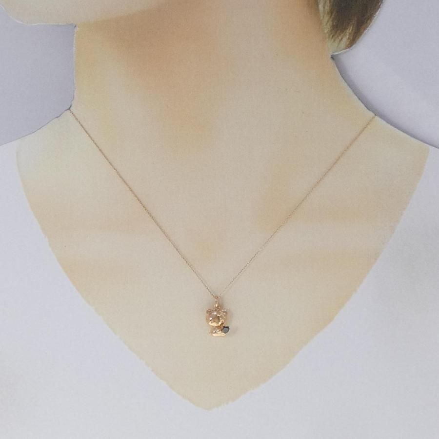 K18PG キャット ダイヤモンド ネックレス 0.10CT : KOMEHYO 