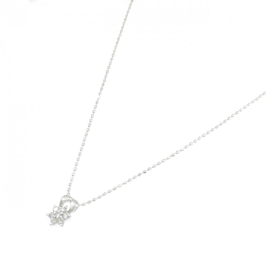 K18WG ダイヤモンド ネックレス 0.1CT : KOMEHYO ONLINESTORE Yahoo!店 