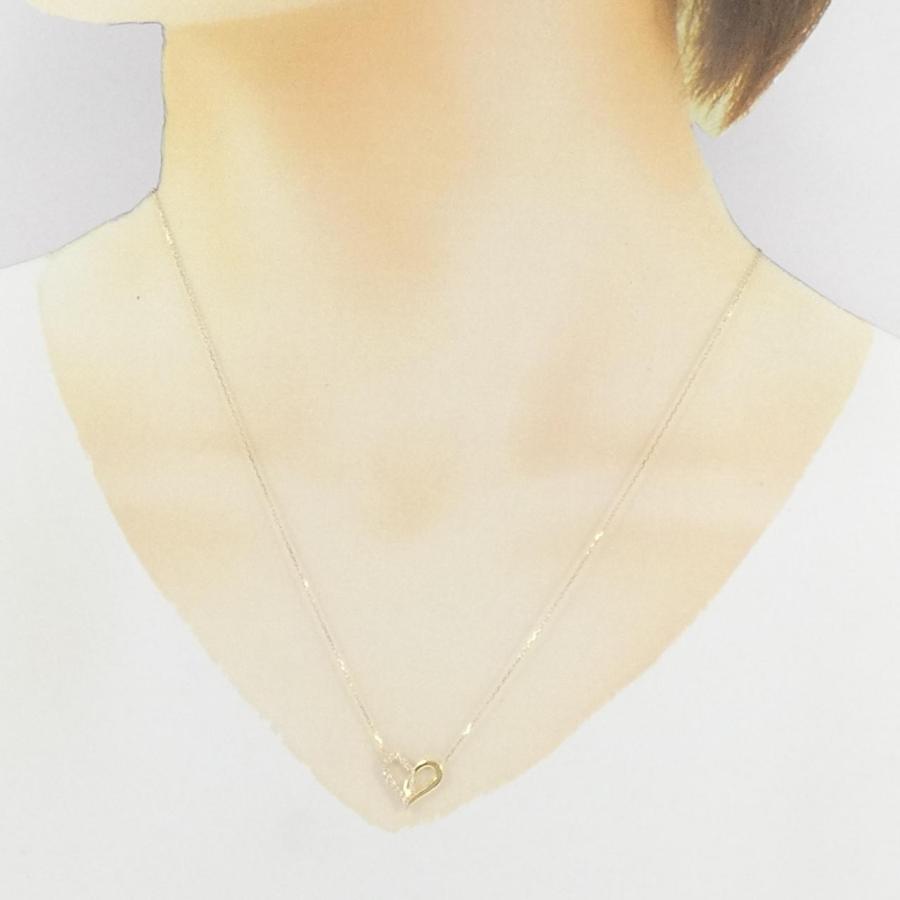 アーカー フィルージュ ハート ミディ ハーフ ネックレス 0.08CT 