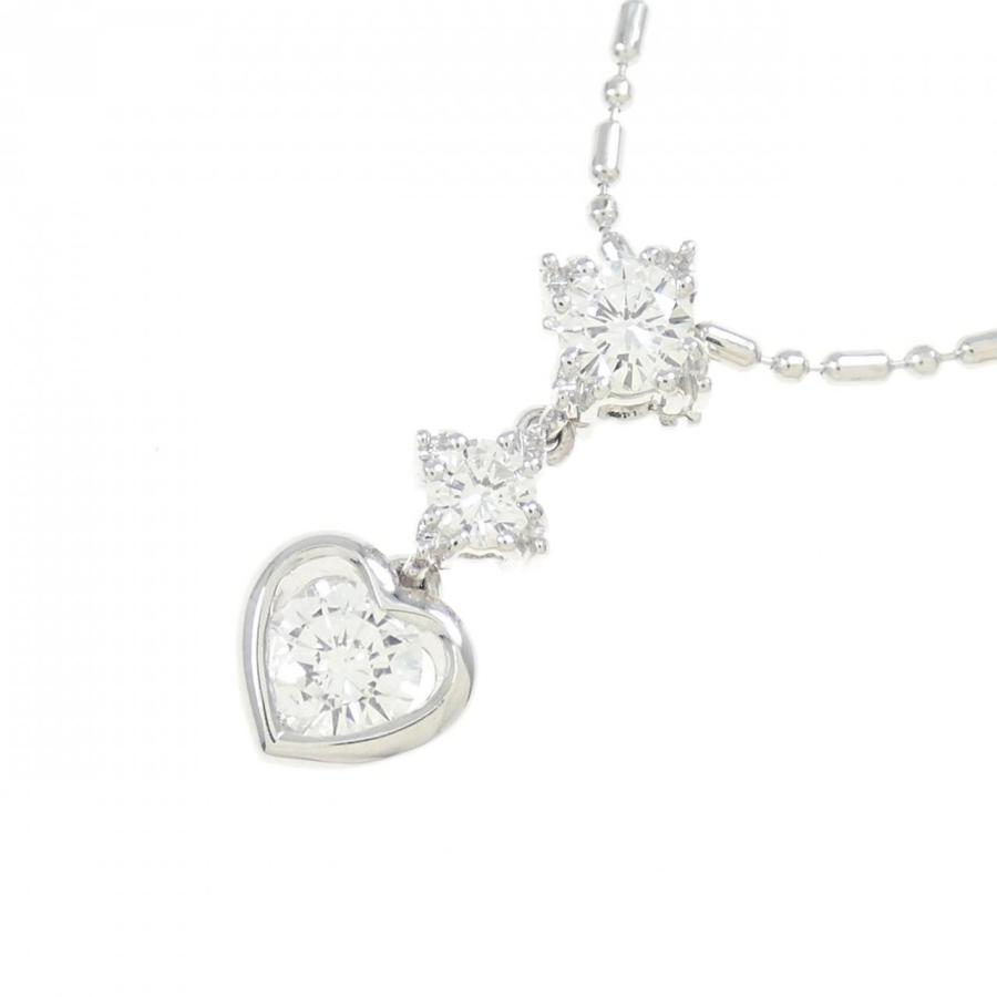 18KWG/750WG ハート ダイヤモンド ネックレス 0.45CT : KOMEHYO 