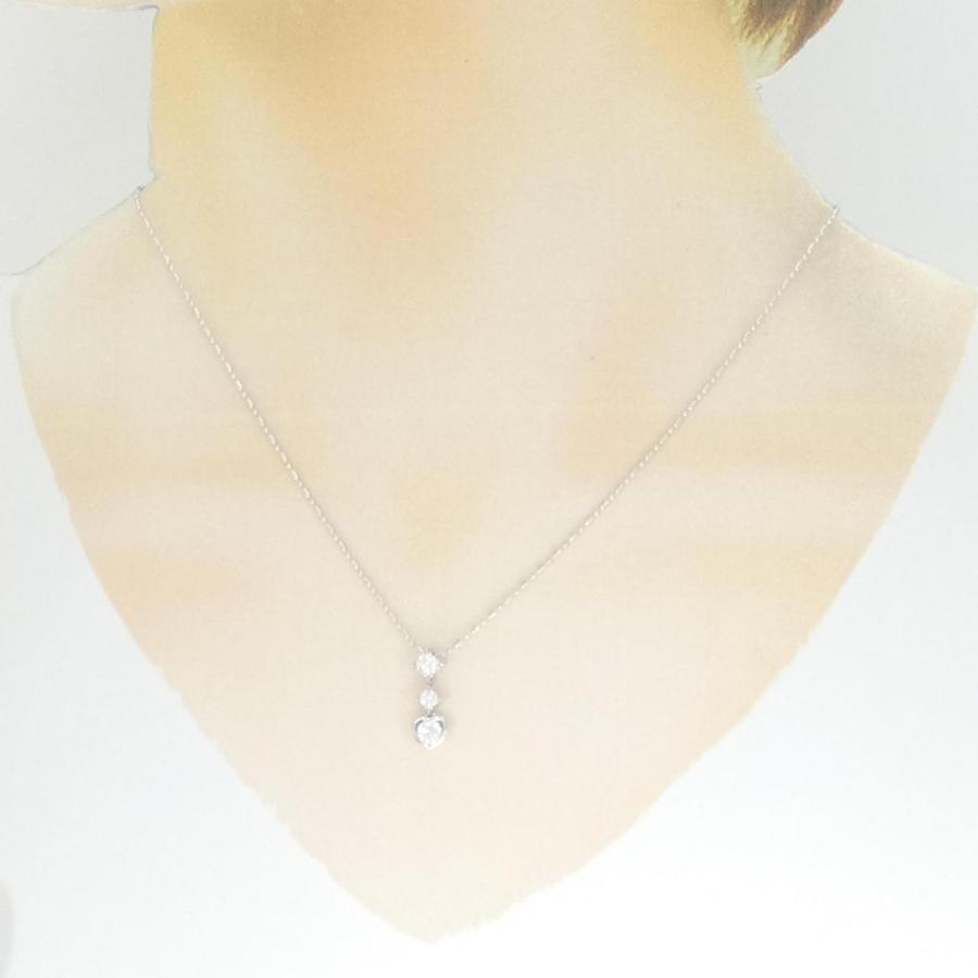 18KWG/750WG ハート ダイヤモンド ネックレス 0.45CT : KOMEHYO 