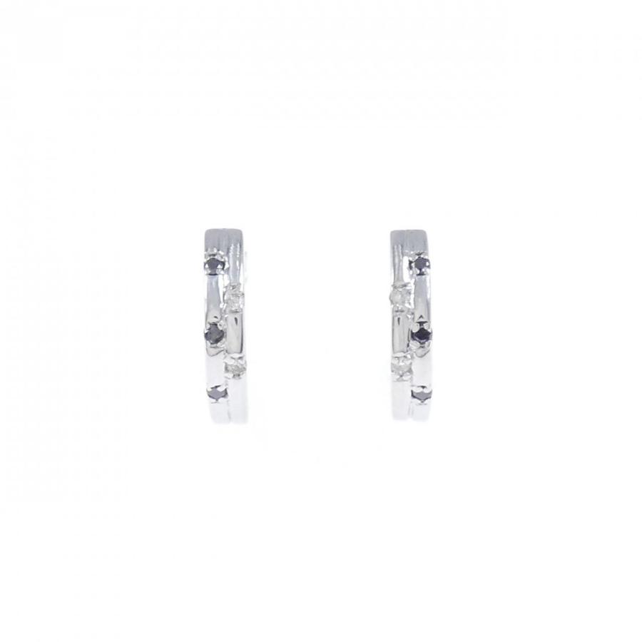 K18WG ダイヤモンド フープ ピアス 0.06CT : KOMEHYO ONLINESTORE