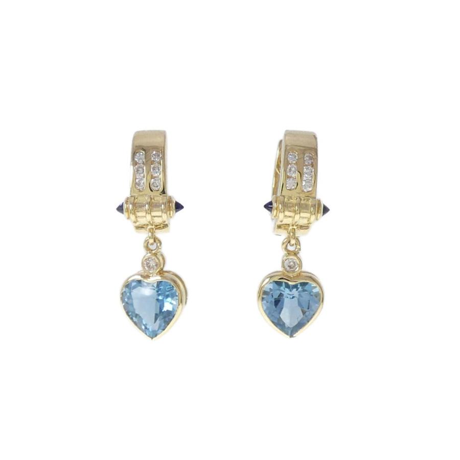 K18YG ハート ブルートパーズ ピアス : KOMEHYO ONLINESTORE Yahoo!店