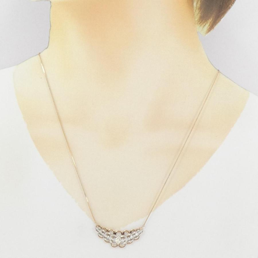 K18PG/PT900 ダイヤモンド ネックレス 0.320CT : KOMEHYO ONLINESTORE 