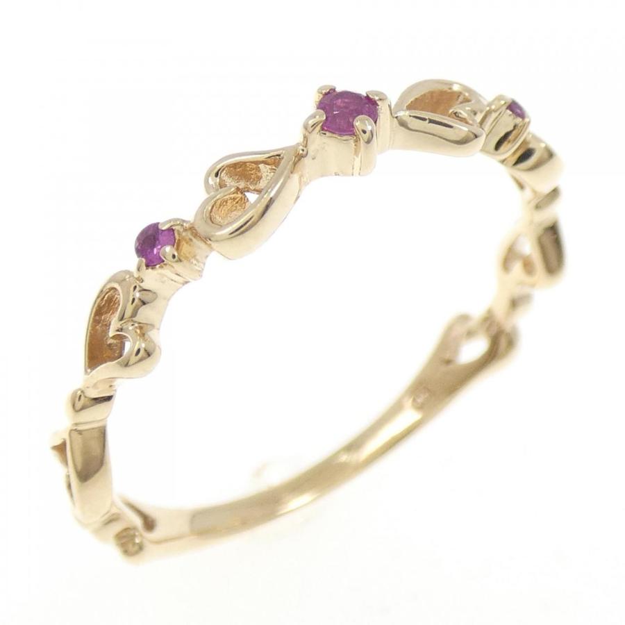 K10YG ハート ルビー リング : KOMEHYO ONLINESTORE Yahoo!店 - 通販