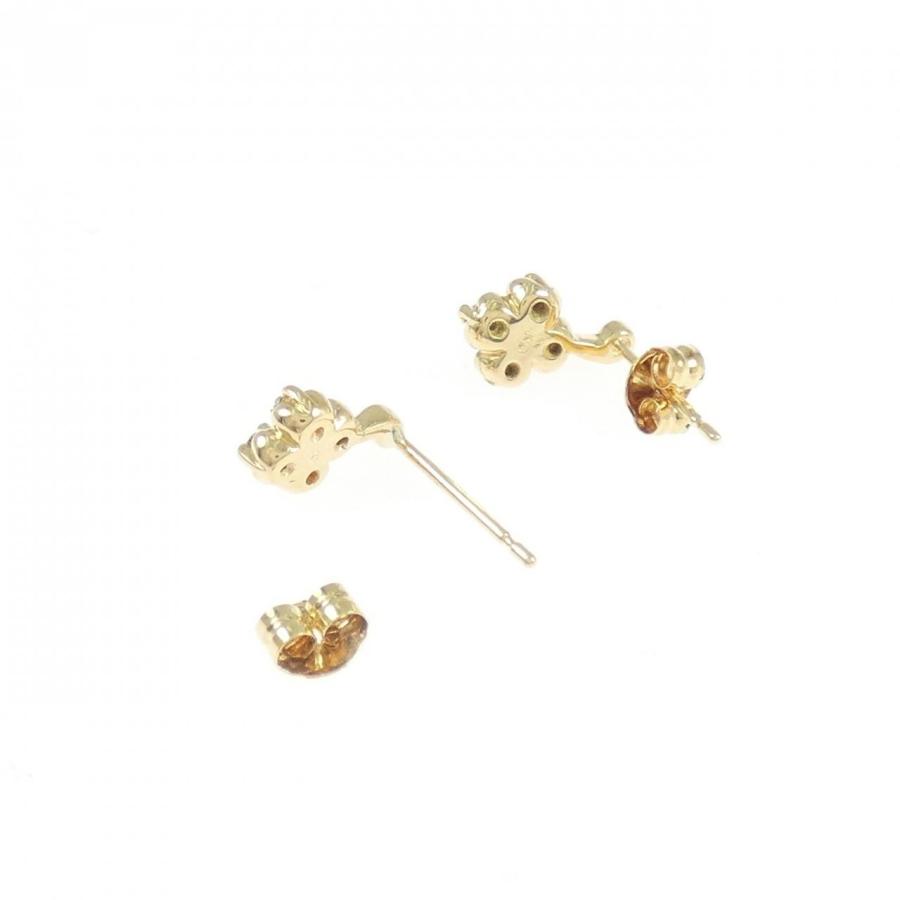 K18YG フラワー ダイヤモンド ピアス : KOMEHYO ONLINESTORE Yahoo!店