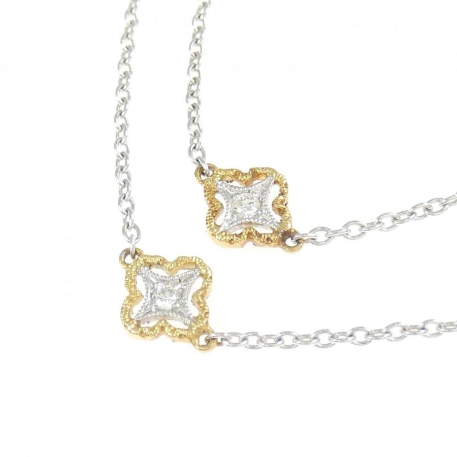 K18WG/K18YG ダイヤモンド ネックレス 0.22CT_2