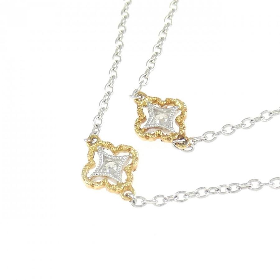 K18WG/K18YG ダイヤモンド ネックレス 0.22CT_3
