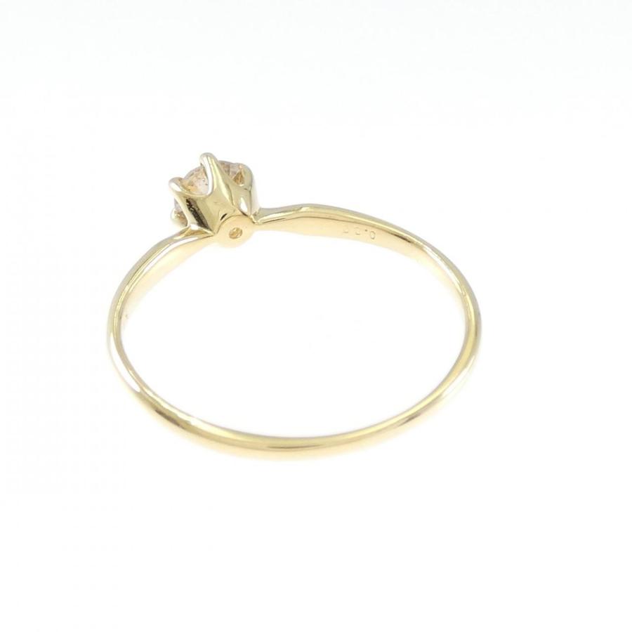 K18YG ソリティア ダイヤモンド リング 0.30CT_2
