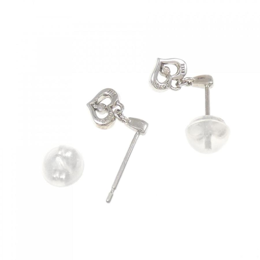 K10WG ハート ダイヤモンド ピアス 0.018CT : KOMEHYO ONLINESTORE