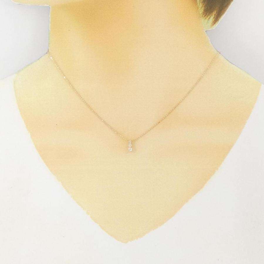 K18PG ダイヤモンド ネックレス 0.10CT : KOMEHYO ONLINESTORE Yahoo 