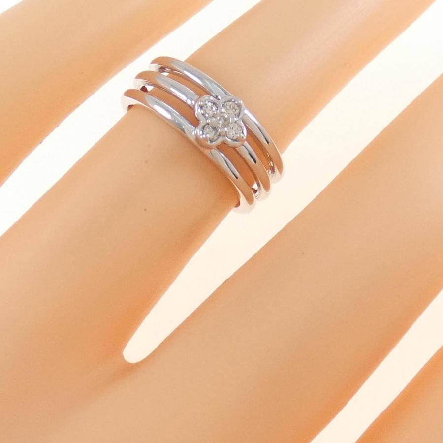 K18WG フラワー ダイヤモンド リング 0.07CT : KOMEHYO ONLINESTORE
