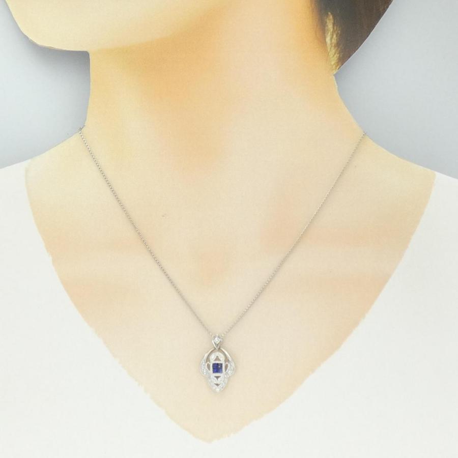 PT900/PT850 サファイヤ ネックレス 0.35CT