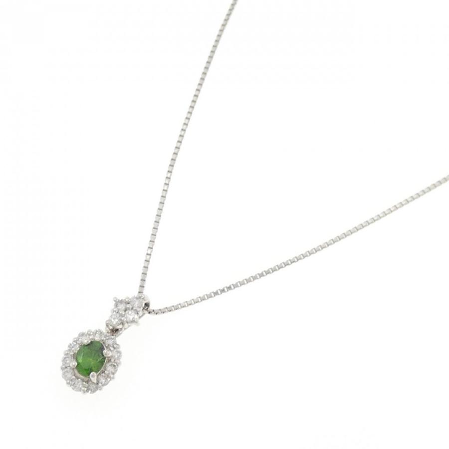 PT900/PT850 デマントイドガーネット ネックレス 0.37CT : KOMEHYO 