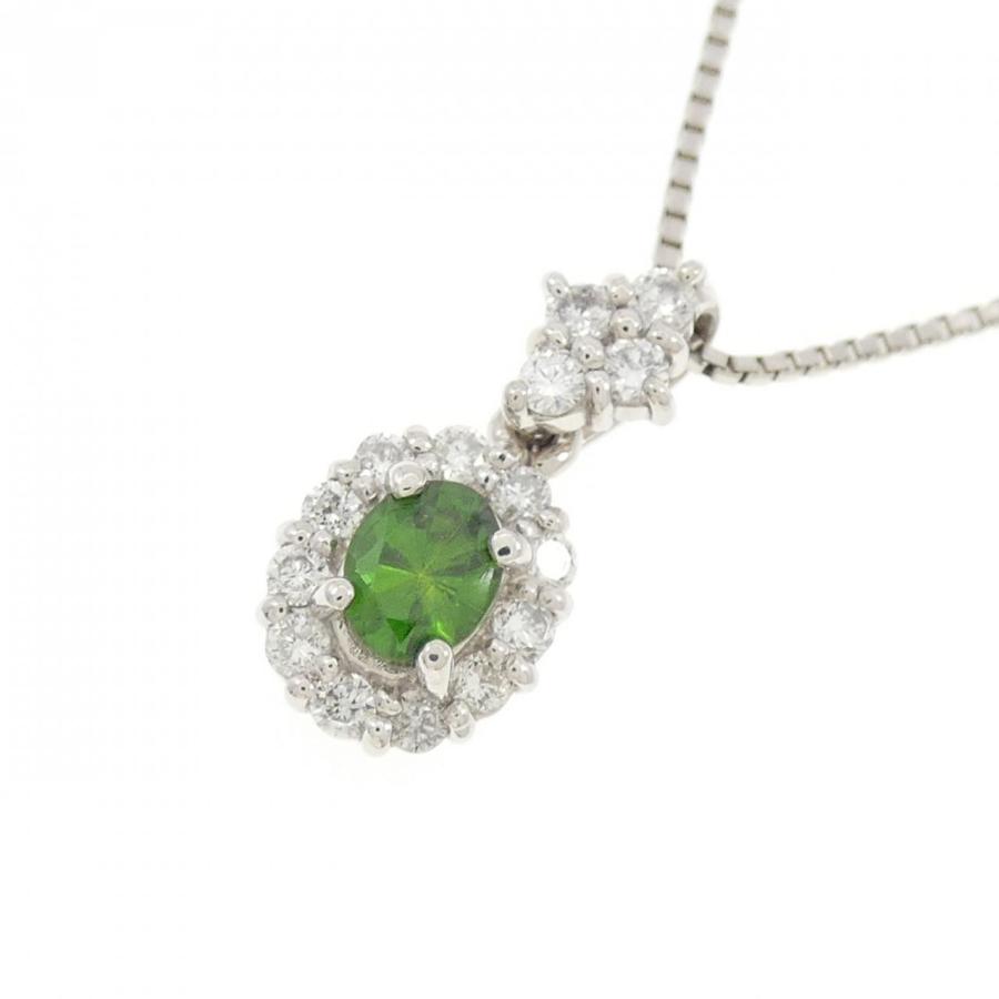 PT900/PT850 デマントイドガーネット ネックレス 0.37CT : KOMEHYO 