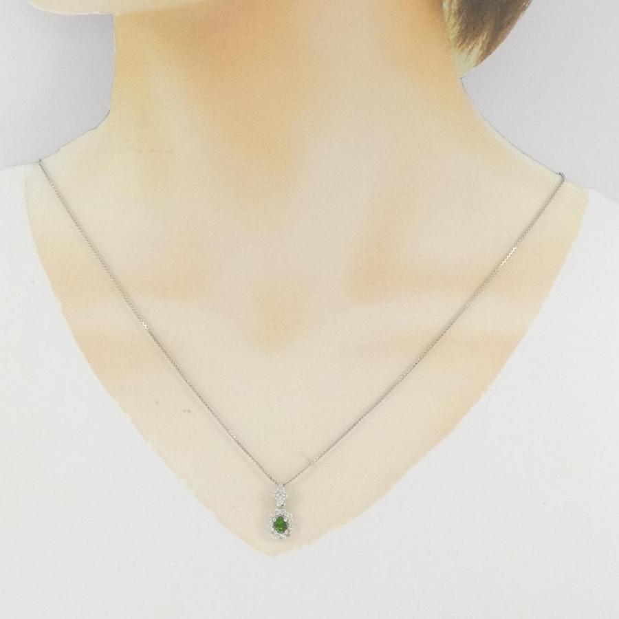 PT900/PT850 デマントイドガーネット ネックレス 0.37CT : KOMEHYO 