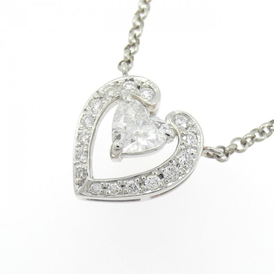 PT900/PT850 ダイヤモンド ネックレス 0.350CT F SI2 ハートシェイプ