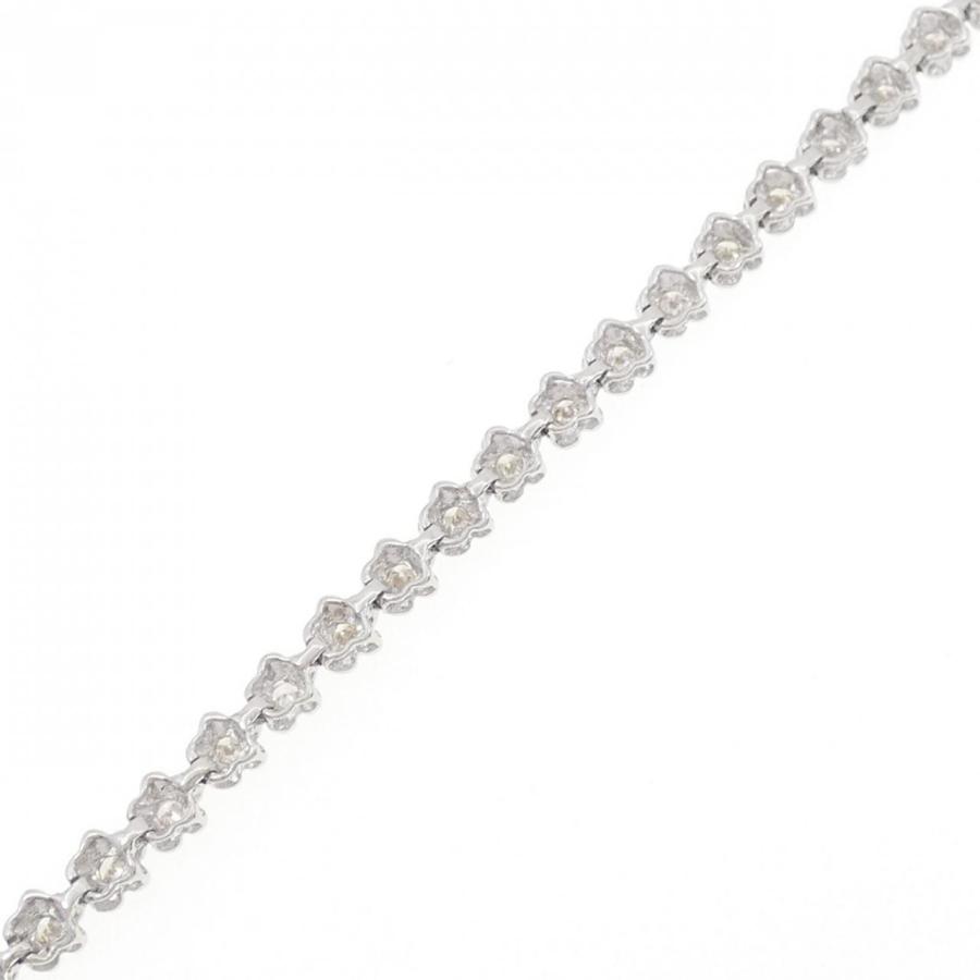 K18WG フラワー ダイヤモンド ブレスレット 1.00CT : KOMEHYO