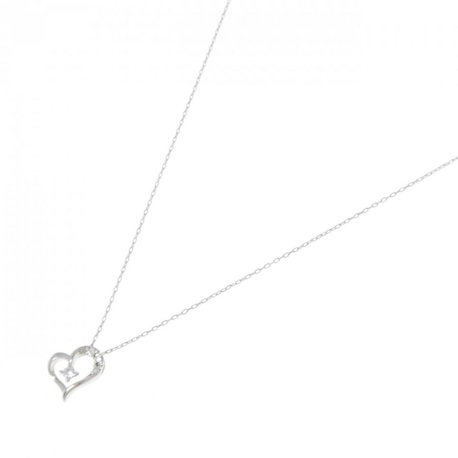 PT900/PT850 ハート ダイヤモンド ネックレス 0.03CT : KOMEHYO