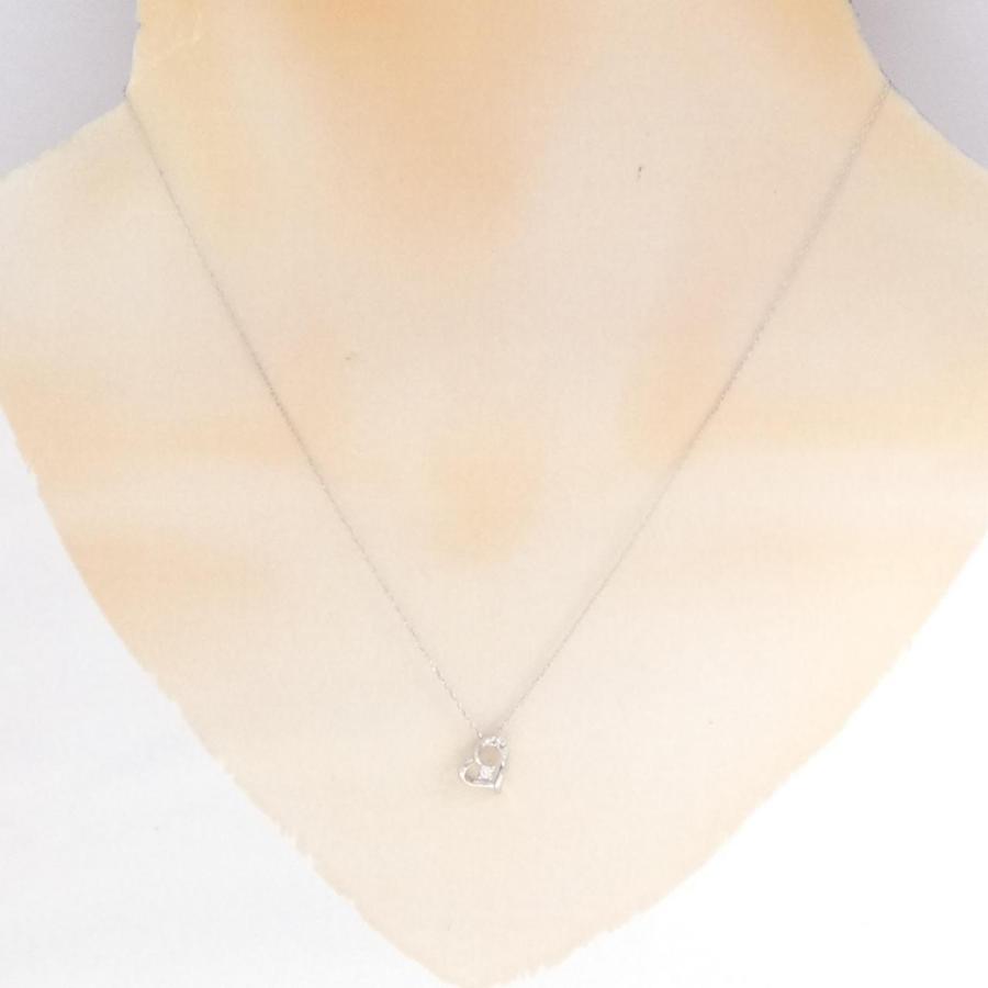 PT900/PT850 ハート ダイヤモンド ネックレス 0.03CT : KOMEHYO