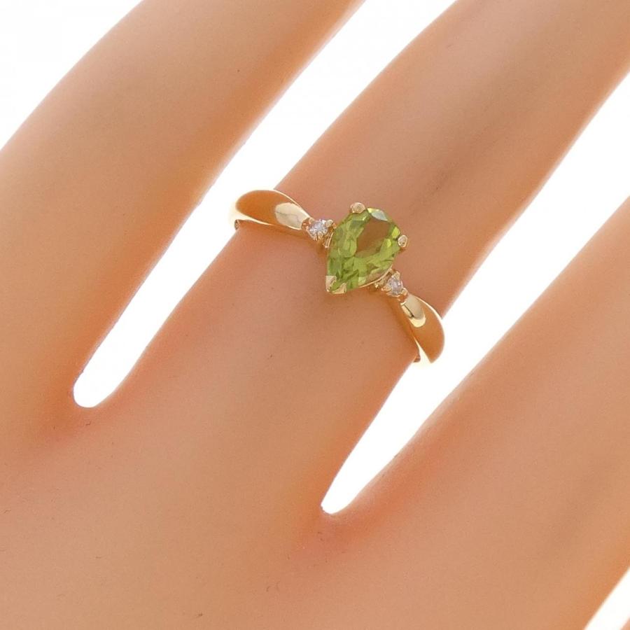 K18YG ペリドット リング : KOMEHYO ONLINESTORE Yahoo!店 - 通販